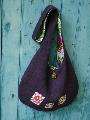 sac rond en laine bouillie violet