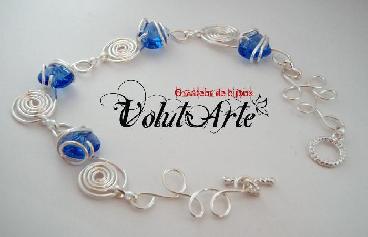 Bracelet coeur et spirales