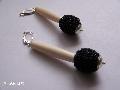 AnaGold : Boucles d'oreille ivoire et noir AnaGold