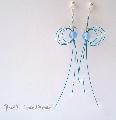 Boucles d\'oreilles fantaisie, perles en verre.