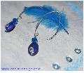 boucles d\'oreilles crochet  Lapis