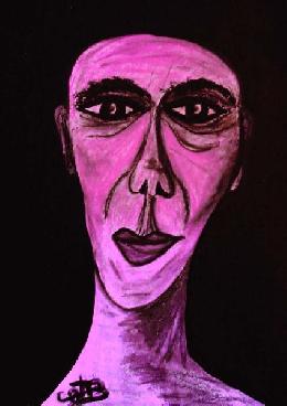 Homme rose, portrait, CatB