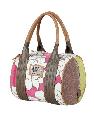 Sac forme bowmling citron vert, marron et rose