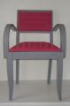 fauteuil gris et rose