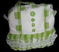 sac coton vert et blanc