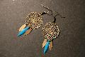 Boucles d\'oreilles Little Amazone - Bleu/Bronze