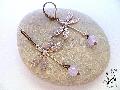 Boucles d\'oreilles libellules lavandes
