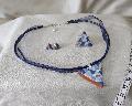 Eve Stabile : Collier et boucles d'oreilles, forme triangulaire