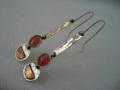Boucles Argent Rodochrosite