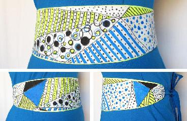 Ceinture Textile Peint