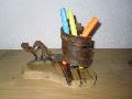 Fer et Bois : porte crayons